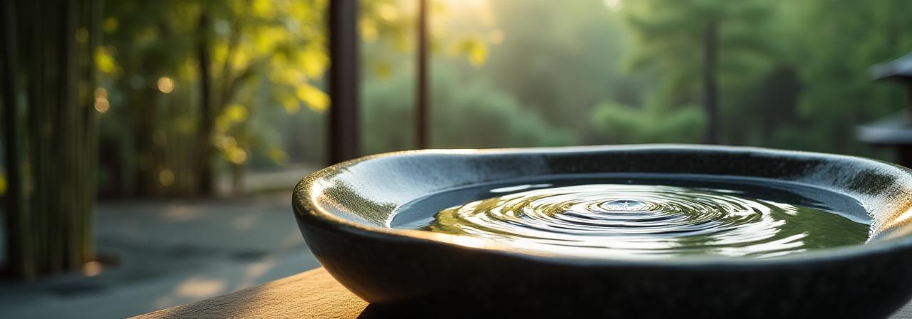 静かな日本庭園の風景